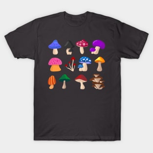 Fun Colorful Mushroom Tee T-Shirt
